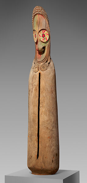 Atingting kon (slit gong), Tin Mweleun (commissioned by Tain Mal), Wood, paint