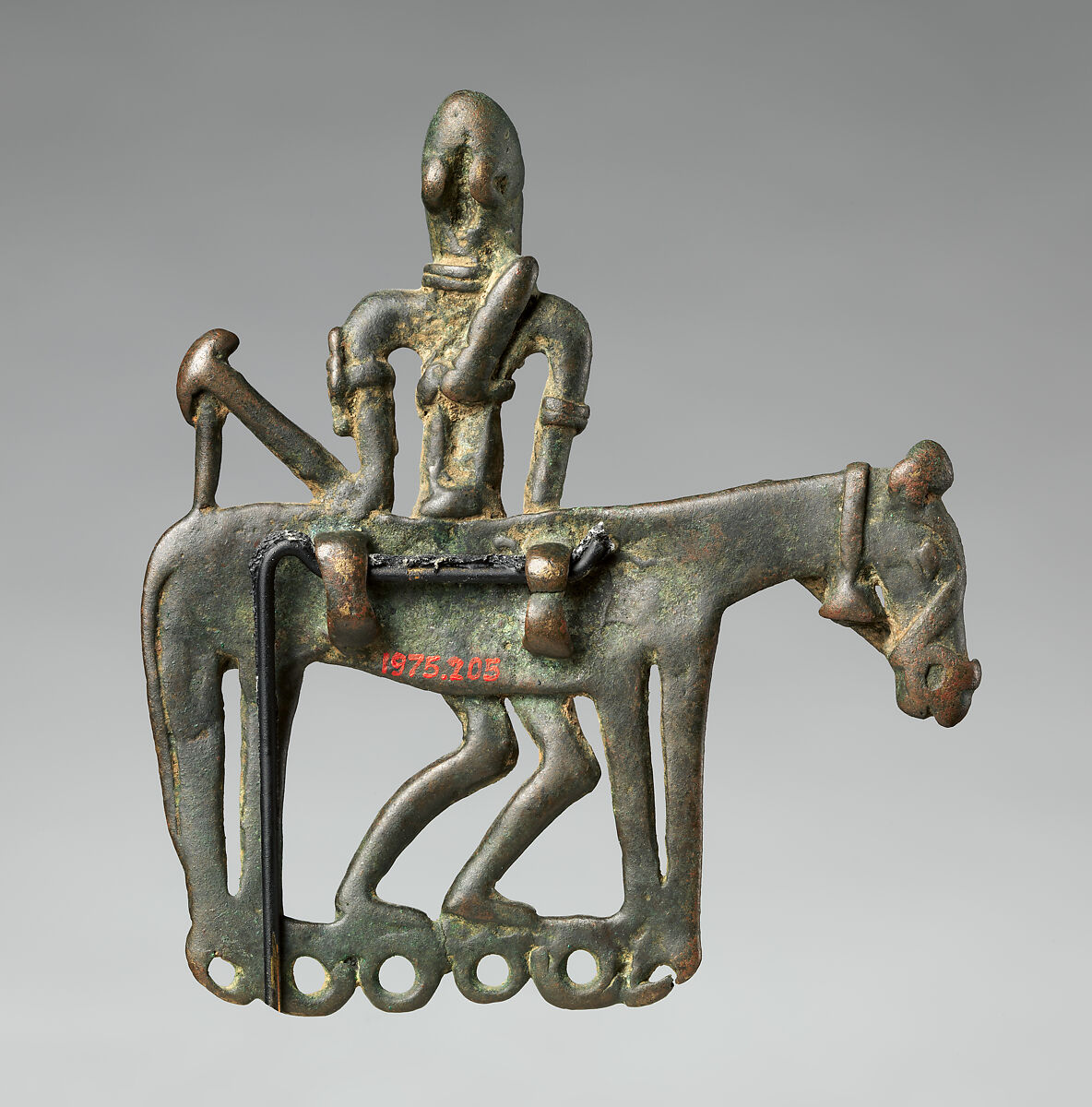 Equestrian pendant, Dogon or Bozo blacksmith, Copper alloy, Dogon or Bozo peoples
