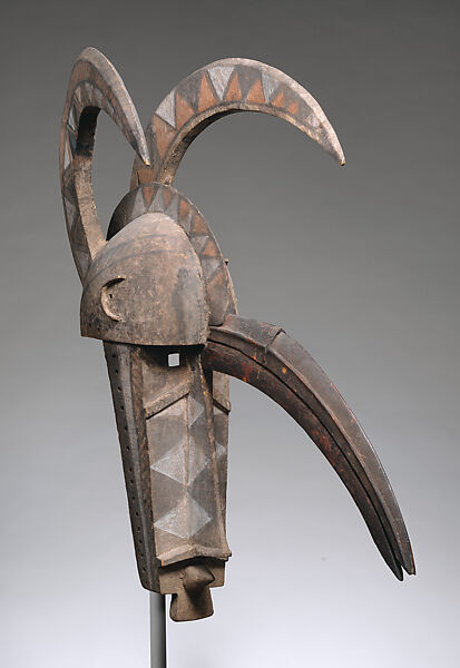 Helmet Mask: Hornbill (Kuma), Wood, pigment, Bobo peoples 