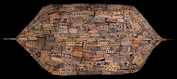 Painting from a Ceremonial House Ceiling, Kurumbai, Wanyi clan, Sago palm petiole, paint, Kwoma, Wanyi clan