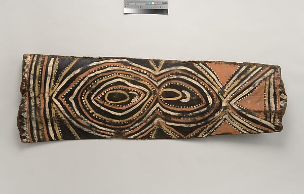 Painting from a Ceremonial House Ceiling, Naualinggai, Kalaba, Sago palm spathe, paint, Kwoma 