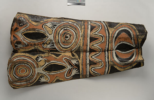 Painting from a Ceremonial House Ceiling, Kwanggi, Kalaba, Sago palm spathe, paint, Kwoma, Kalaba clan 