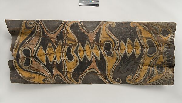 Painting from a Ceremonial House Ceiling, Fetumbok, Wanyi, Sago palm spathe, paint, Kwoma, Wanyi clan 