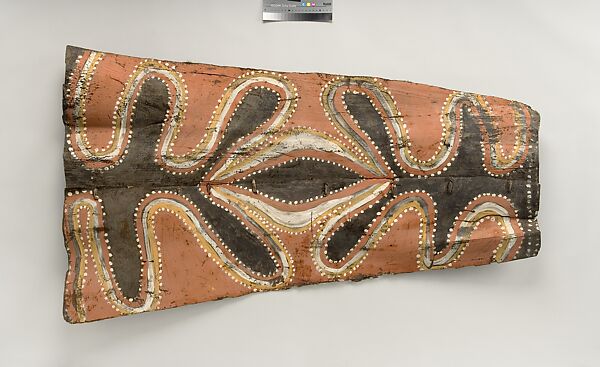Painting from a Ceremonial House Ceiling, Kulumb, Simberaga Wanyi, Sago palm spathe, paint, Kwoma, Wanyi clan