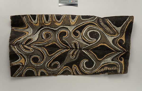 Painting from a Ceremonial House Ceiling, Gwoiyap, Amachi Kalaba, Sago palm spathe, paint, Kwoma, Kalaba clan