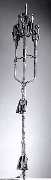 Diviner's Staff: Birds and Chameleons (Osun babalawo), Iron, Yoruba peoples (?) 