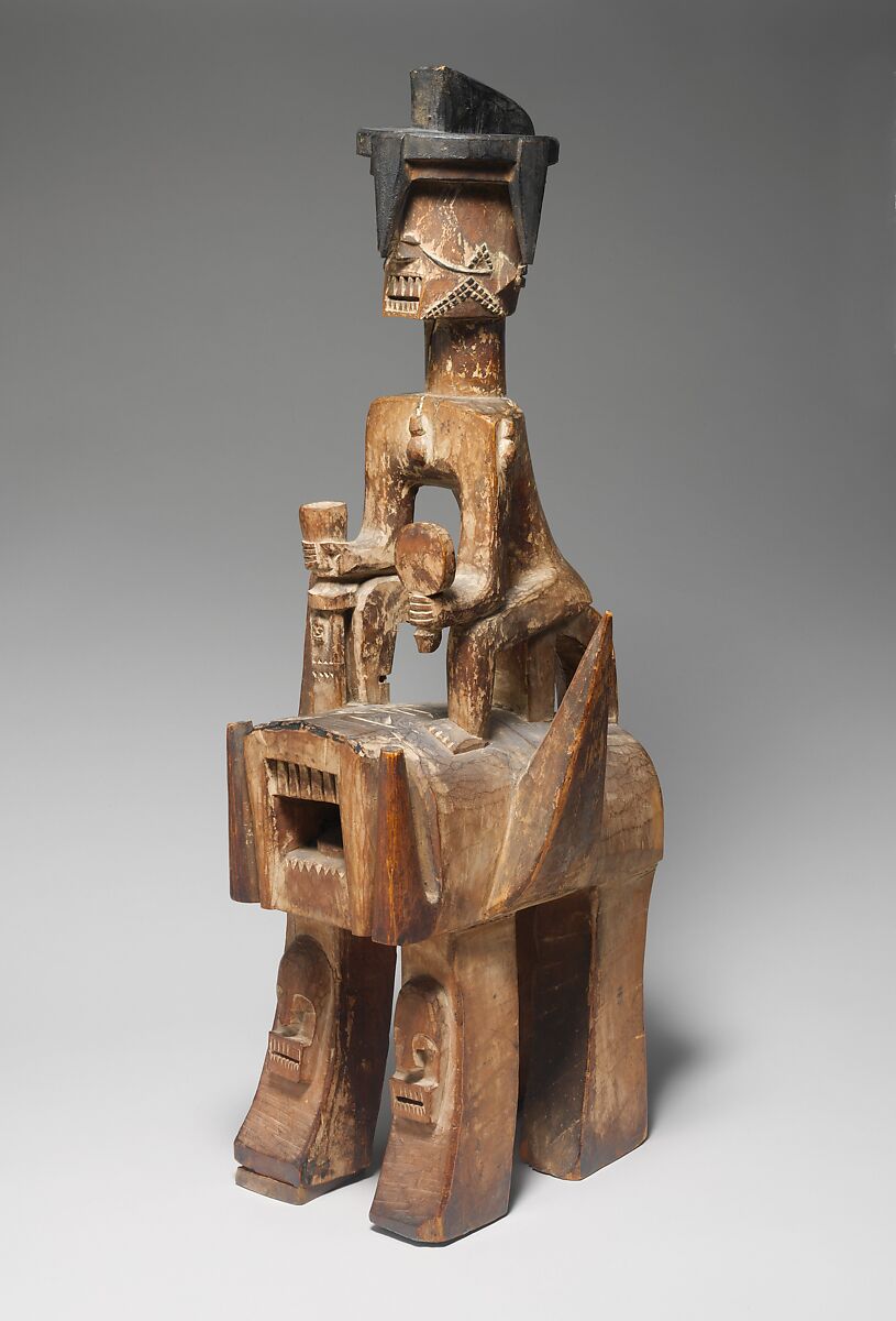 Iphri shrine, Ijo artist, Wood, pigment, Ijo peoples