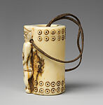 Snuffbox, Pende artist, Ivory, hide, Pende peoples