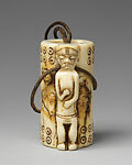 Snuffbox, Pende artist, Ivory, hide, Pende peoples