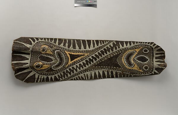 Painting from a Ceremonial House Ceiling, Mburrnggei, Amachi-Kalaba, Sago palm spathe, paint, Kwoma, Amachi-Kalaba clan 