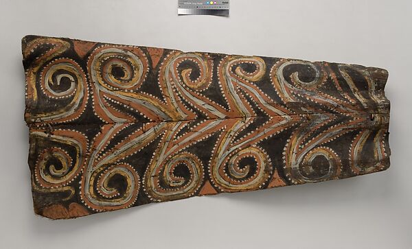 Painting from a Ceremonial House Ceiling, Kulumb, Simberaga Wanyi, Sago palm spathe, paint, Kwoma, Wanyi clan 