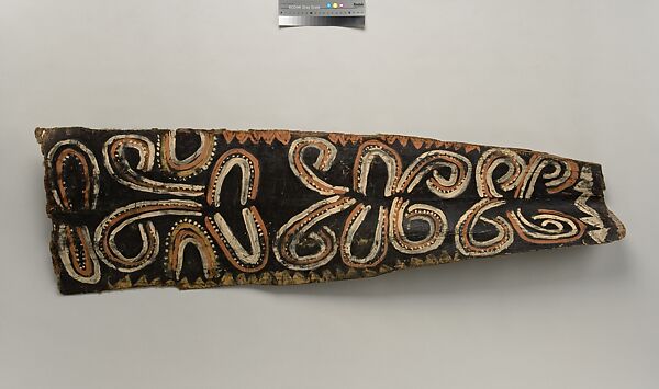 Painting from a Ceremonial House Ceiling, Naualinggai, Kalaba, Sago palm spathe, paint, Kwoma 