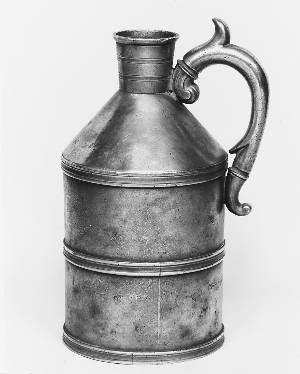 Demijohn, James Harvey Putnam (1803–1855), Pewter, American 