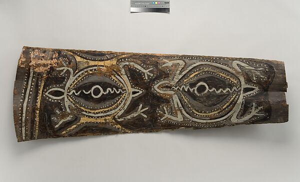 Painting from a Ceremonial House Ceiling, Mburrnggei, Amachi-Kalaba, Sago palm spathe, paint, Kwoma, Amachi-Kalaba clan 