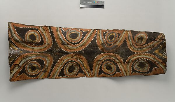 Painting from a Ceremonial House Ceiling, Kulumb, Simberaga Wanyi, Sago palm spathe, paint, Kwoma, Wanyi clan 