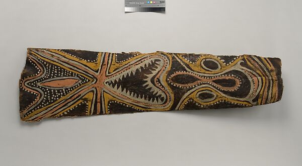 Painting from a Ceremonial House Ceiling, Fetumbok, Wanyi, Sago palm spathe, paint, Kwoma, Wanyi clan 