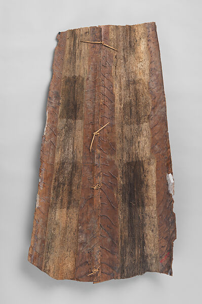 Painting from a Ceremonial House Ceiling, Fetumbok, Wanyi, Sago palm spathe, paint, Kwoma, Wanyi clan