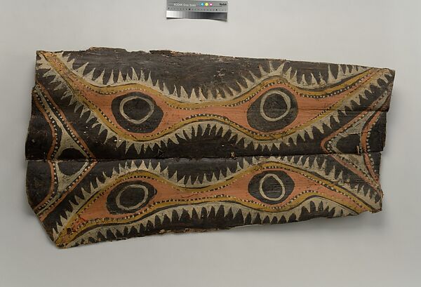 Painting from a Ceremonial House Ceiling, Fetumbok, Wanyi, Sago palm spathe, paint, Kwoma, Wanyi clan