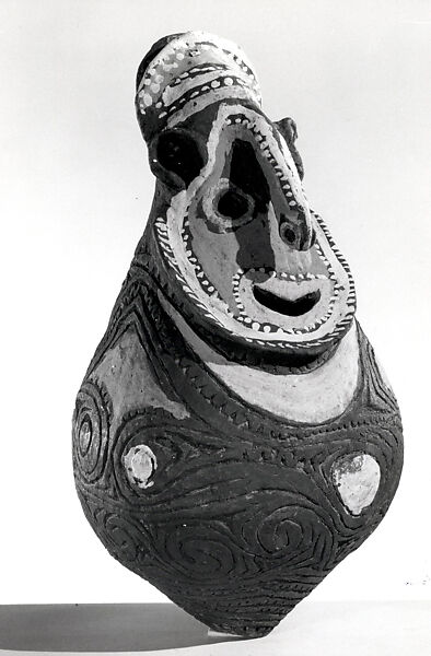 Head for Yam Ceremony (Yena or Was Au), Kwanggi, Kalaba, Ceramic, paint, Kwoma people, Kalaba clan 