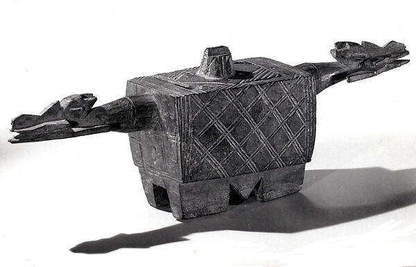 Lidded Vessel: Zoomorphic Heads, Bozo blacksmith, Wood, Bozo peoples