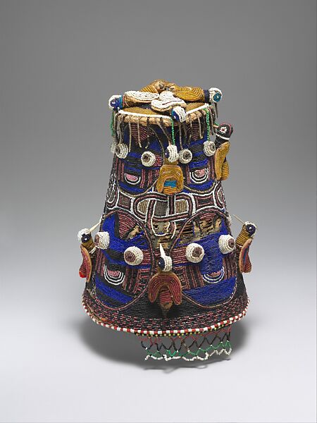 Adéńlá (big crown), Yoruba bead artist, Glass beads, cotton, bone, wood, mixed media offerings, Yoruba peoples
