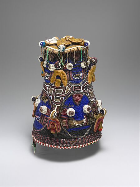 Adéńlá (big crown), Yoruba bead artist, Glass beads, cotton, bone, wood, mixed media offerings, Yoruba peoples