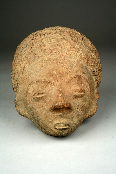 Memorial Head (Mma), Terracotta, Akan peoples, Asante 