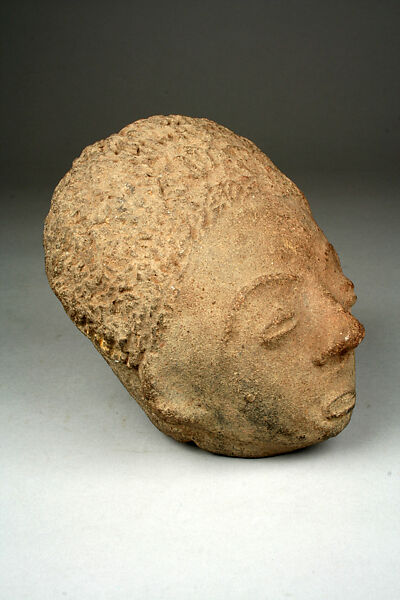 Memorial Head (Mma), Terracotta, Akan peoples, Asante