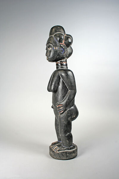 Female Figure, Abron artist, Wood, pigment, Abron