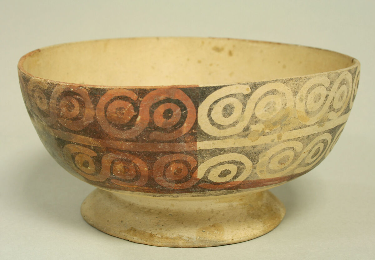 Pedestal Bowl, Ceramic, pigment, Recuay 