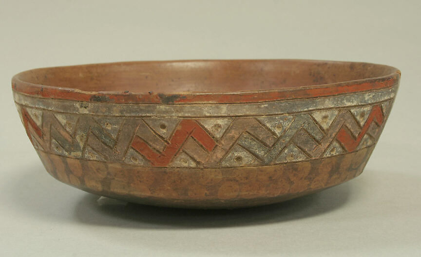 Painted Bowl, Ceramic, pigment, Paracas 