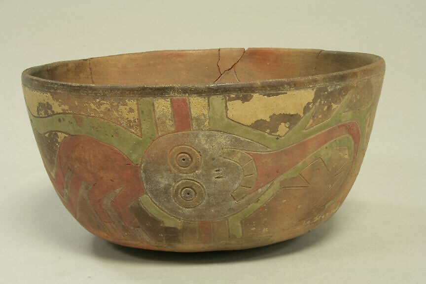 Painted Bowl, Ceramic, pigment, Paracas 