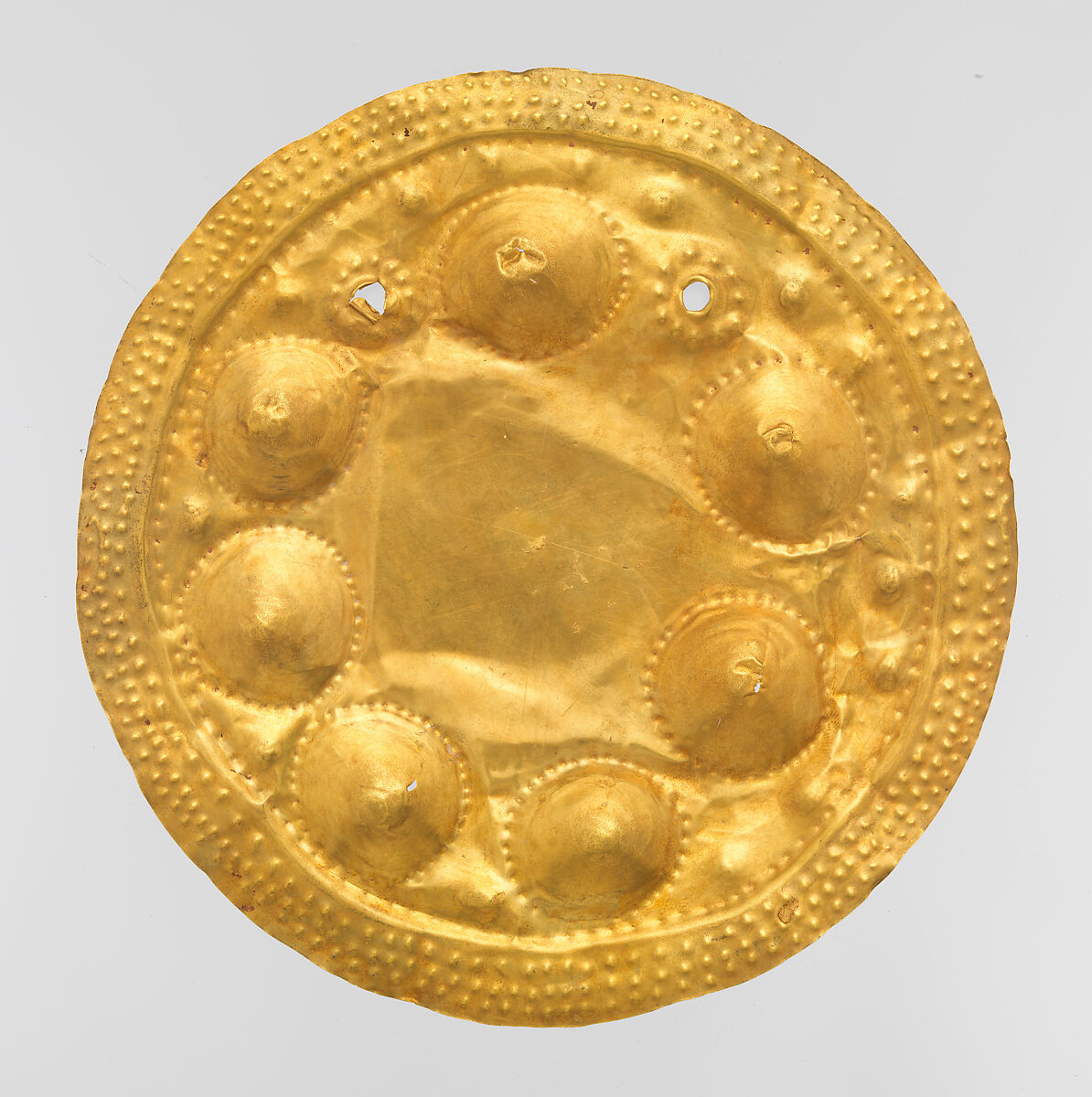 Pectoral Disk, Gold (hammered), Veraguas (?) 
