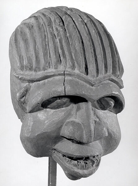 Helmet Mask, Wood, cane, pigment (?), Bum