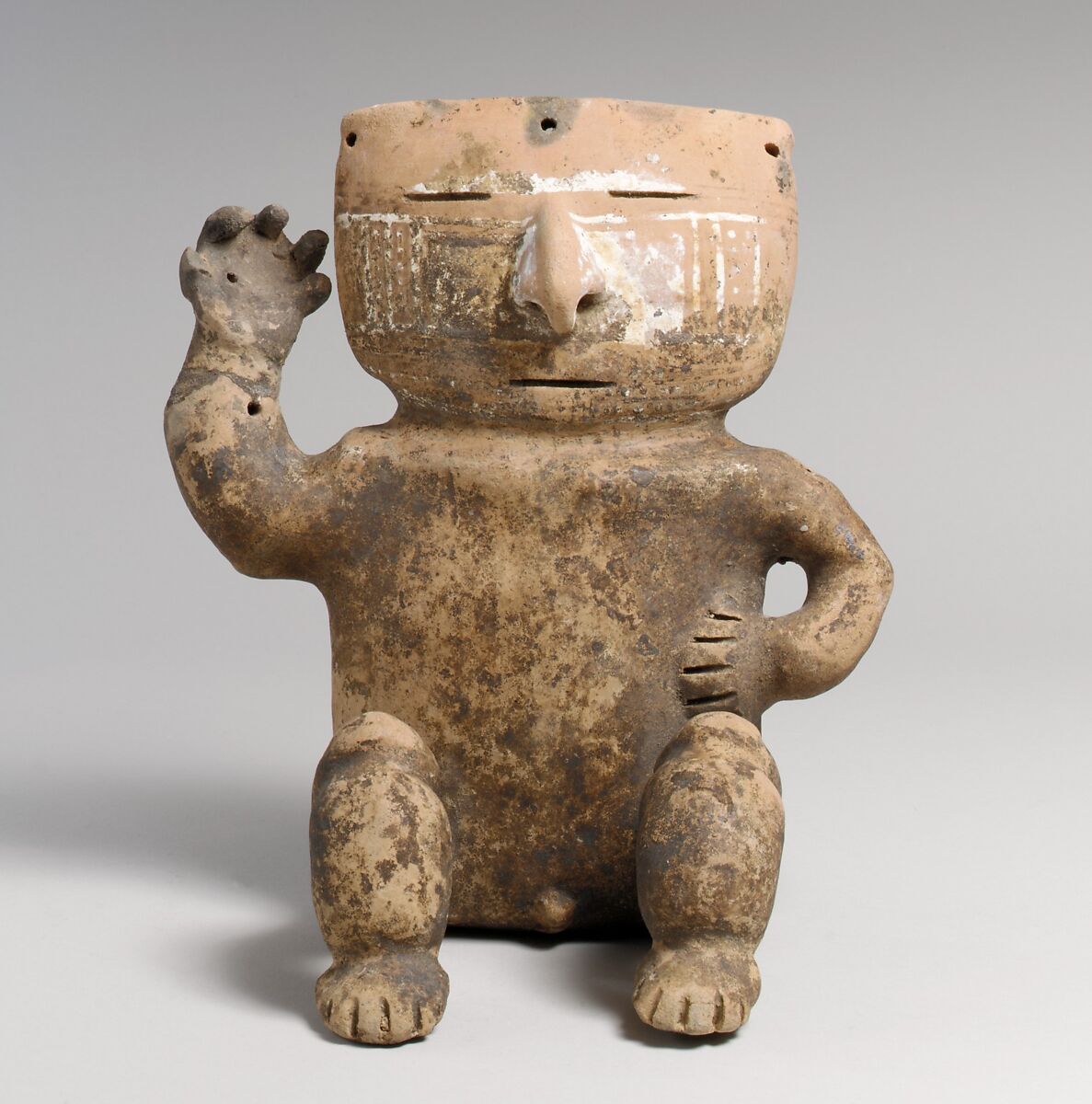 Seated Figure, Ceramic, Quimbaya 