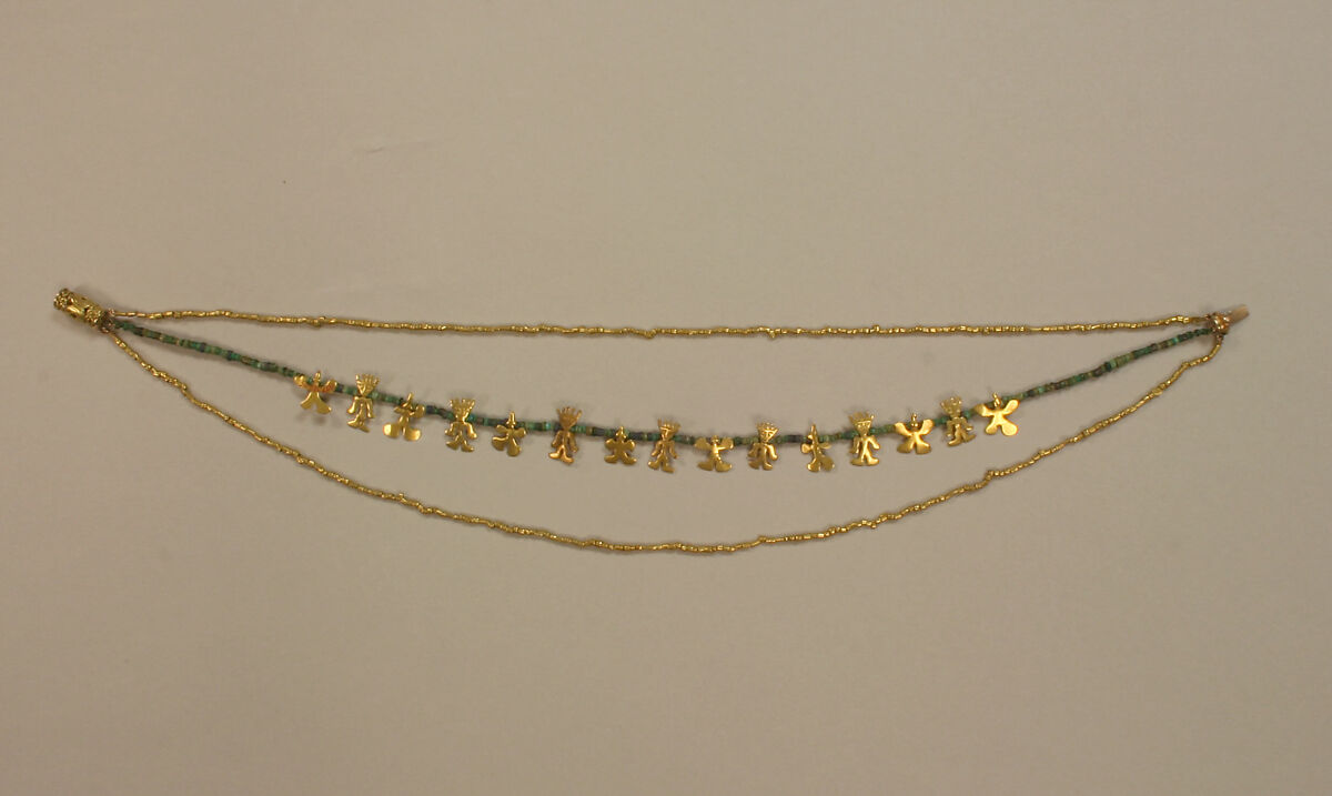 Necklace, Gold (cast and hammered), Calima (Yotoco) 