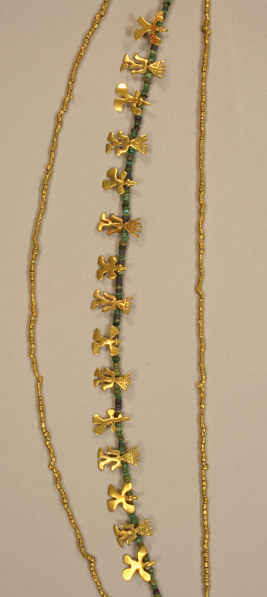 Necklace, Gold (cast and hammered), Calima (Yotoco)