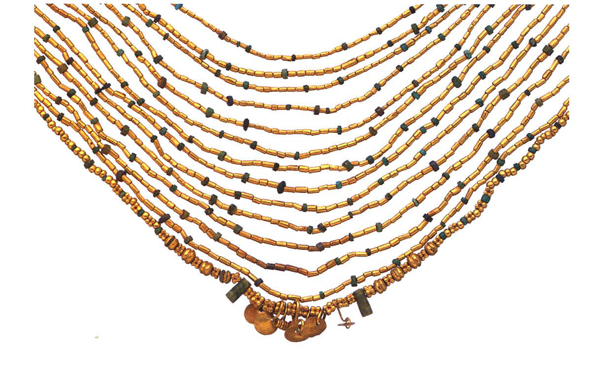 Multi-strand Necklace, Gold, greenstone, Calima (Yotoco)