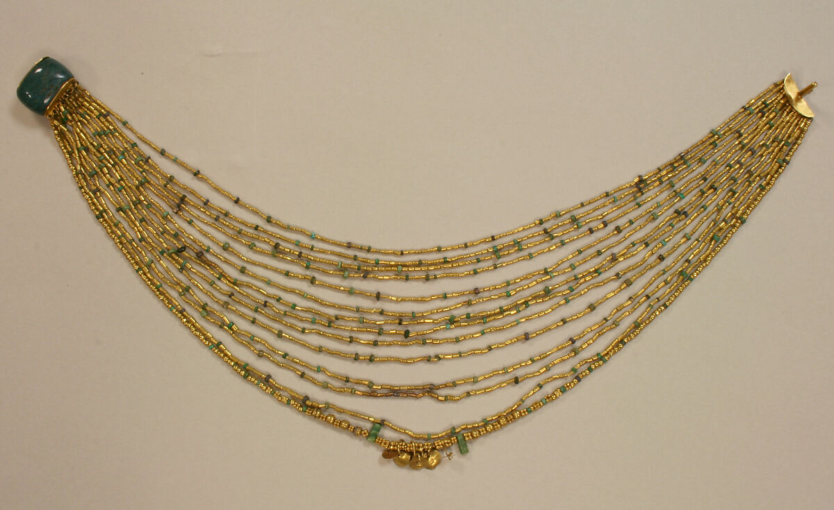 Multi-strand Necklace, Gold, greenstone, Calima (Yotoco)