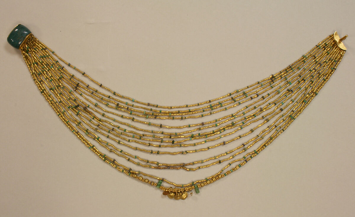 Multi-strand Necklace, Gold, greenstone, Calima (Yotoco) 