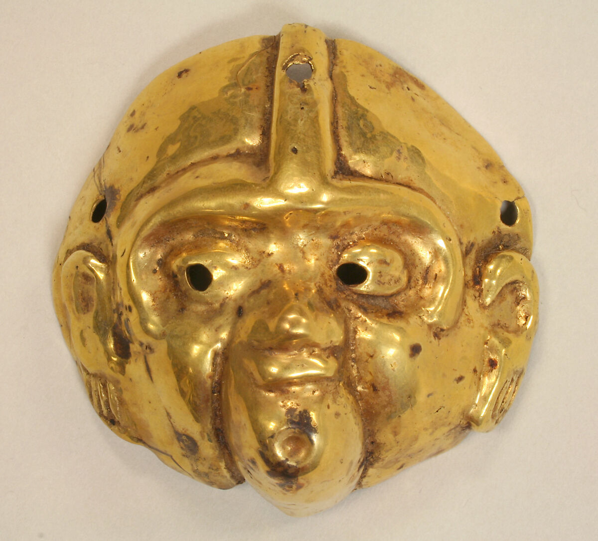 Ornamental Mask, Gold, Ecuador (?) 