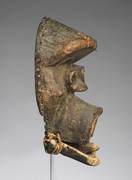 Face Mask, Dan artist, Wood, cane, iron, applied organic materials, Dan peoples