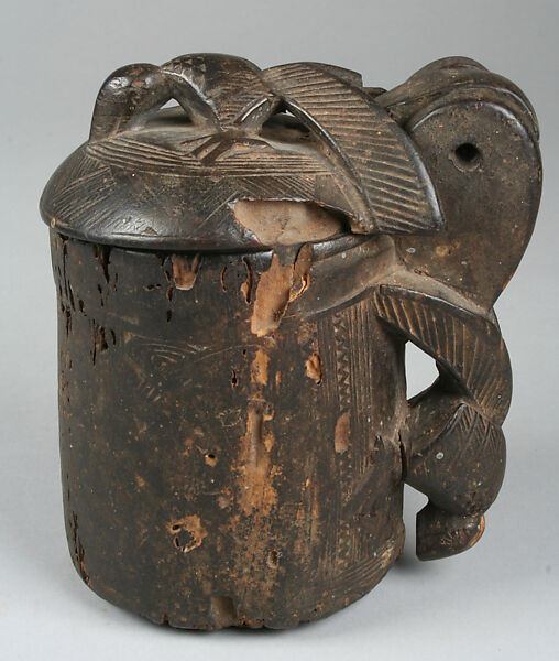 Lidded Vessel: Birds, Wood, Yoruba peoples 