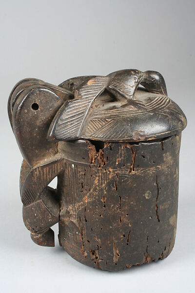 Lidded Vessel: Birds, Yoruba artist, Wood, Yoruba peoples