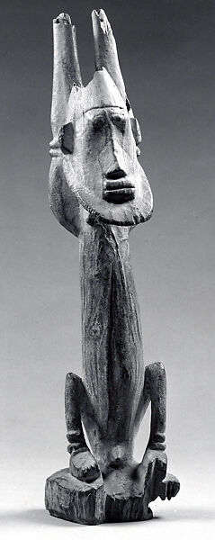 Figure: Seated Male (Nommo), Wood, Dogon peoples