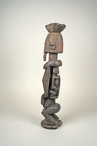 Figure: Mother with Twins, Dogon blacksmith, Wood, Dogon peoples