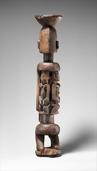 Figure: Mother with Twins, Dogon blacksmith, Wood, Dogon peoples