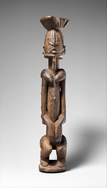 Figure: Mother with Twins, Dogon blacksmith, Wood, Dogon peoples