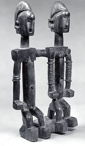 Figure: Seated Couple, Wood, metal, Dogon peoples