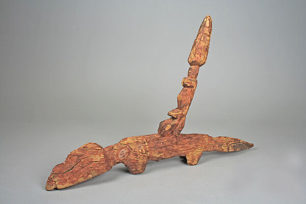 Rider Figure on Quadruped, Dogon blacksmith, Wood, pigment, Dogon peoples